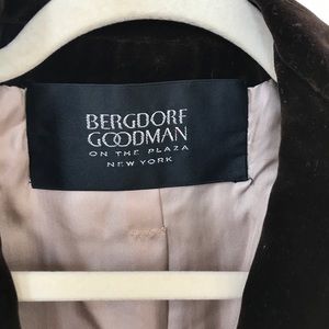 Brown velvet blazer from Bergdorf Goodman NYC